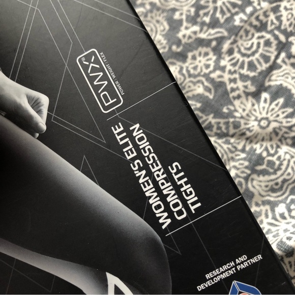 New ZXU compression tights leggings black stripe SMALL - Picture 4 of 9